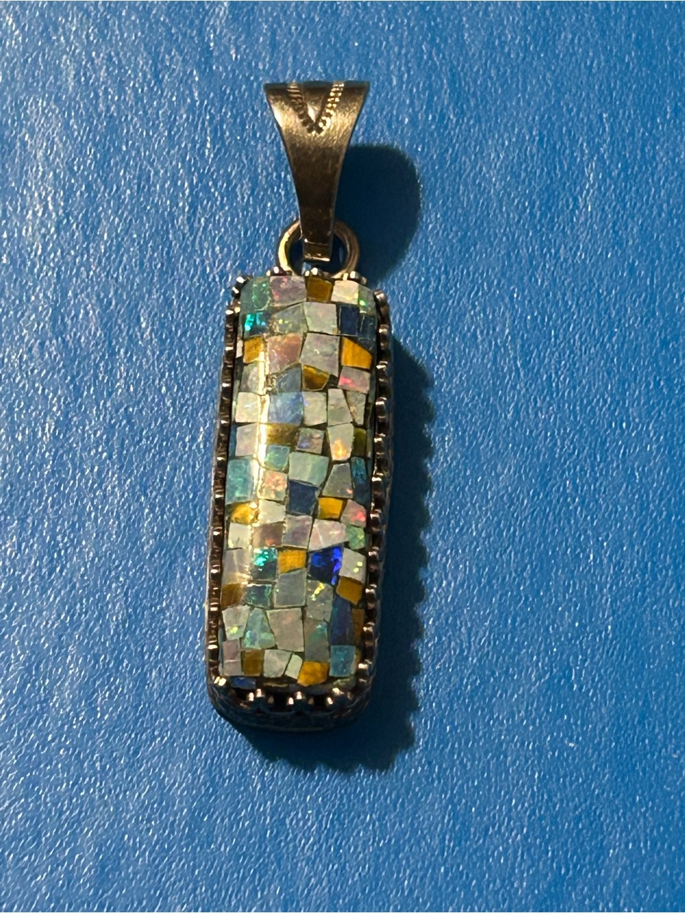 DTR Jay King Multicolor Mosaic Opal Pendant